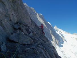 Traseul Contamine din Petites Jorasses{[]}Traseul Contamine din Petites Jorasses