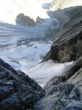 Traseul Contamine din Petites Jorasses{[]}Traseul Contamine din Petites Jorasses