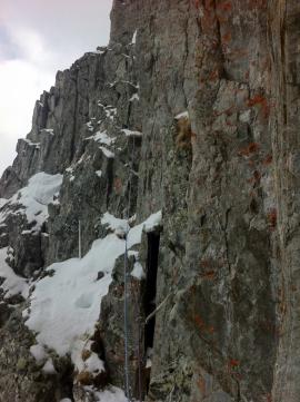 Traseu nou pe Le Brevent (Aguilles Rouges, masivul Mont Blanc){[]}Traseu nou pe Le Brevent