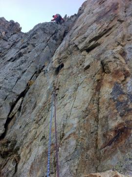 Traseu nou pe Le Brevent (Aguilles Rouges, masivul Mont Blanc){[]}Traseu nou pe Le Brevent